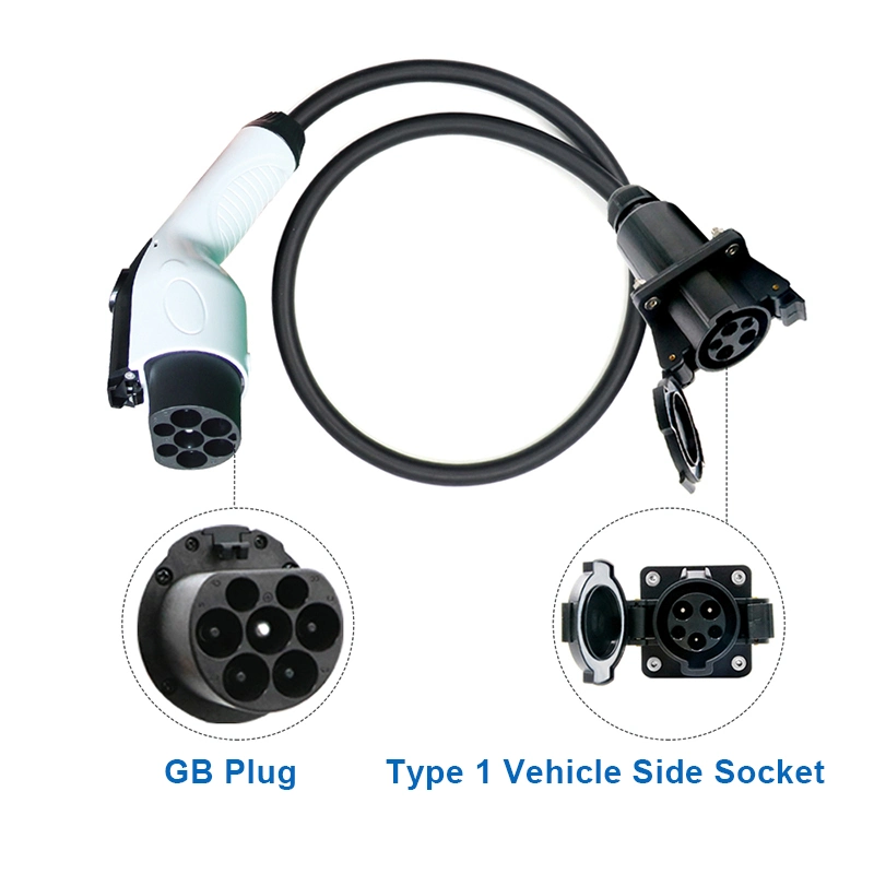 220V AC EV Charging Type 1 to GB/T Male Plug Adapter