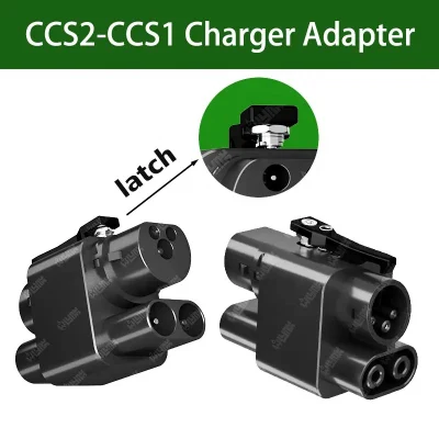 até 250kwt Supercharger CCS2 para CCS1 Combo Adapter, EV Charger Connector CCS Fast DC Charging